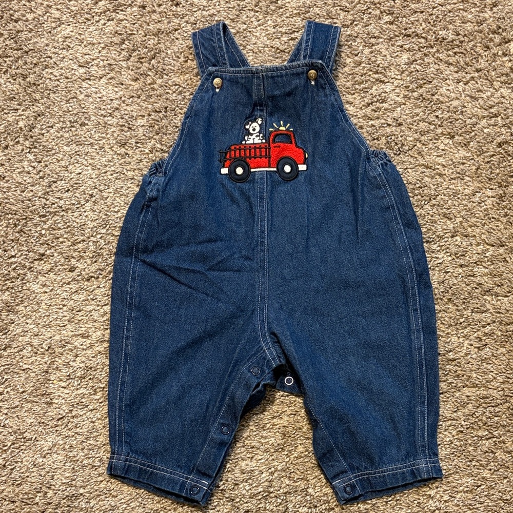 baby UR IT Vintage‎ Denim Firefighter Overalls 6-9M